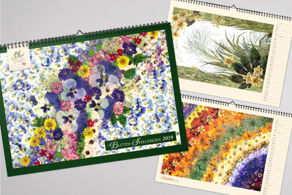 A4 Kalender Blütenspielereien für Angela Straßberger